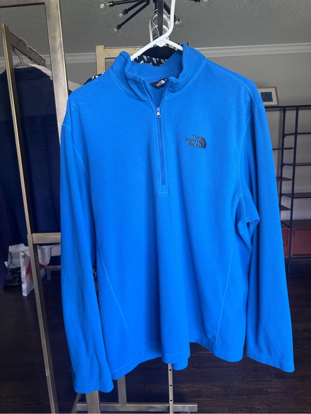 The North Face Men’s Bright Blue Quarter-Zip Fleece Pullover